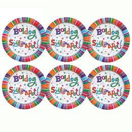 Party taniere Radiant  s maďarským nápisom Boldog Szülinapot , 23 cm, 6 ks