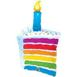 42 inch Rainbow Cake and Candles fóliový balón