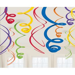 Závesná dekorácia - Rainbow, farebná, 55 cm, 12 ks