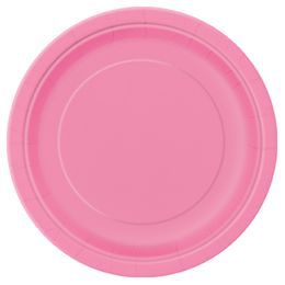 Ružové - Hot Pink papierové party taniere - 23 cm, 8 ks