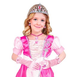 Ružový detský set doplnkov ku kostýmu princezná 