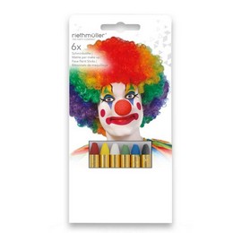 Set farieb na tvár - pastelky, 6 ks