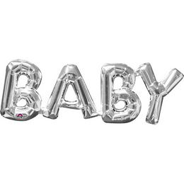 Fóliový balón na plnenie vzduchom s nápisom BABY
