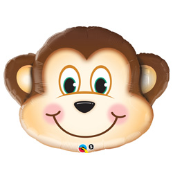 35 inch Mischievous Monkey - Hlava opičky Super Shape fóliový balón