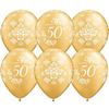11 inch 50th Anniversary Damask Gold balóny (25 ks/balenie)