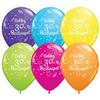 11 inch balón na narodeniny  s maďarským nápisom Boldog 30. Szülinapot  Shining Star Tropical Assortment