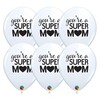 11 inch latex balóny Simply Super M(heart)M White, 25 ks, 28 cm
