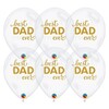 11 inch latexové balóny Simply Best Dad Ever priesvitné  25 ks, 28 cm
