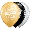 11 inch balón na Silvester s nápisom New Year Confetti Dots (25 ks/bal)