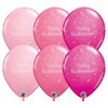 11 inch Pink balóny s maďarským nápisom Boldog Születésnapot, 25ks