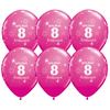 11 inch Sparkle Wild Berry narodeninový balón s maďarským nápisom Boldog 8. Szülinapot (25 ks/balenie)