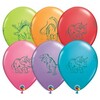 11inch Dinosaurs in Action Festive Assortment latex balony, 50ks,28cm
