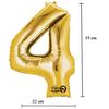 16 inch Minishape zlatý fóliový balón číslo 4