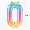 16 inch Ombre Mini Shape fóliový balón číslo 0, 41cm