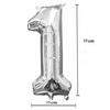  16 inch strieborný Mini Shape fóliový balón číslo 1