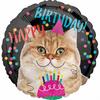 17 inch Happy Birthday narodeninový fóliový balón s mačkou