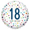 18 inch Confetti Birthday fóliový balón na 18 narodeniny