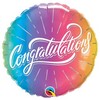 18 inch fóliový balón Congratulations Vibrant Ombre, 46 cm