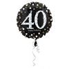 18 inch Happy Birthday Sparkling narodeninový fóliový balón s číslom 40