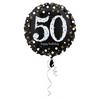 18 inch Happy Birthday Sparkling narodeninový fóliový balón s číslom 50