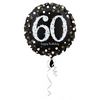 18 inch Happy Birthday Sparkling narodeninový fóliový balón s číslom 60