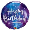 18 inch Narodeninový fóliový balón Galaxia Happy Birthday, 46 cm