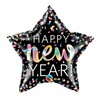 20 inch Happy New Year Iridiscent fóliový balón hviezda 51cm