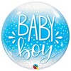 22 inch Baby Boy Blue & Confetti Dots Bubble balón 56 cm