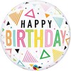 22 inch balón bubbles na narodeniny Happy Birthday Rainbow Triangles