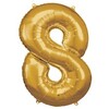 33 inch Super Shape Fóliový balón zlaté číslo 8 - 83cm