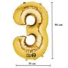 34 inch zlatý fóliový Super Shape balón číslo 3