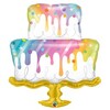 39 inch fóliový balón Torta - Rainbow Drip Cake 99 cm
