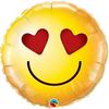 9 inch fóliový balón na paličke Smiley Love