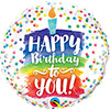 18 inch Happy Birthday to You Rainbow Cake fóliový narodeninový balón