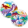 Bublinový balón dinosaury - svet dinosaurov, Colourful Dinosaur Bubble balón,  56 cm - 22 inch