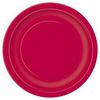 Červené - Ruby Red papierové party taniere -23 cm, 8 ks