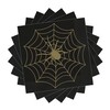 Čierne Halloweenske servítky so zlatou pavučinou 16ks