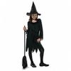 Čierny dievčenský halloweensky kostým bosorka - pre 8-10 ročné