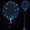 Clearz Svietiaci balón priehľadný s farebným LED svetlom, 46 cm