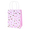 Darčeková taška ružovo zlatá bodkovaná - 15 cm x 20 cm 4ks/bal