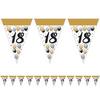 Elegantná narodeninová vlajková girlanda s motívom balónov s číslom 18 - 5 m