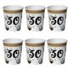 Elegantné papierové party poháre k 30. narodeninám s motívom balónov - 250 ml, 6 ks