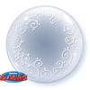 Balón Deco Bubble - Fancy Filigree, 61 cm