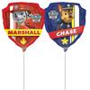 Paw Patrol Chase a Marschall - fóliový balón na plnenie vzduchom, na paličke, 23 cm 