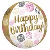 Fóliový balón orbz Happy Birthday Gems 40cm