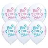 HE or SHE Baby Shower latexové balóny, 6 ks, 28 cm
