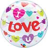 bublinový balón pre zaľúbených  I Love U Banner Hearts, 22 inch