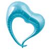 30 inch Ibrex Elegant Metallic Light Blue fóliový balón srdce na plnenie héliom