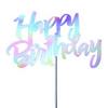 Irizujúca tortová dekorácia nápis Happy Birthday 