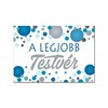Magnetka s nápisom: A Legjobb Testvér! Kék Konfettis Hűtőmágnes